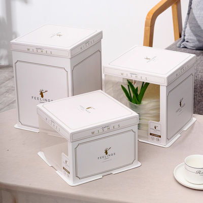 Customizable Paper Thickness Cake Packaging Boxes with CMYK / Pantone Printing