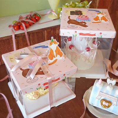 Customizable Cake Containers Design Requirement AI CDR Or PDF for ...