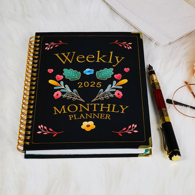 Artistic Spiral Hardcover Notebook With Customized Colour High Durability