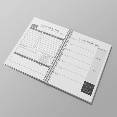 Customized Spiral Hardcover Notebook Personalization Option Standard Custom Cover Art
