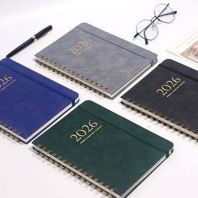Standard Spiral Hardcover Notebook with Embossed Design Technique and One Subject Page Layout