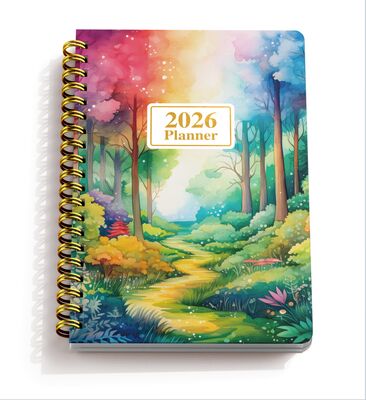 Standard Spiral Hardcover Notebook Black Cover 100 Pages Suitable for Office Meetings School Classes and Personal Journals