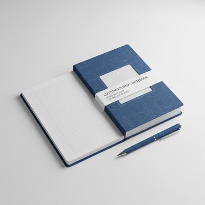 Custom Spiral Hardcover Notebook - 80gsm Lined Paper